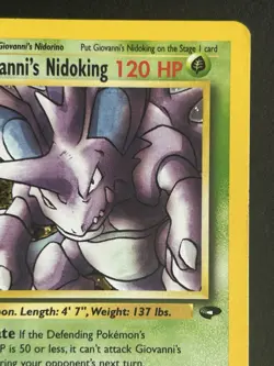 Pokemon TCG Giovanni's Nidoking 7/132 Gym Challenge Holo MP - Image 5