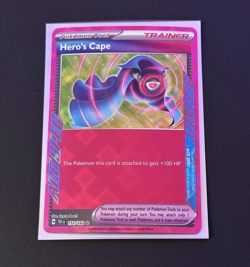Hero's Cape 152/162 ACE SPEC Rare Temporal Forces Pokemon Holo Near Mint - Image 1