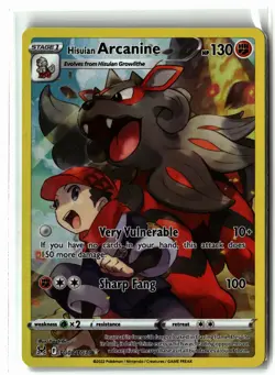 Hisuian Arcanine ⭐ TG08/TG30 Holo Lost Origin Trainer Gallery Pokemon NM - Image 1
