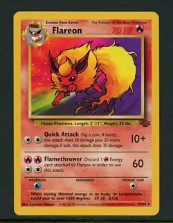 NM Non-Holo Pokemon Flareon (19/64) - Jungle (JU) - Image 1