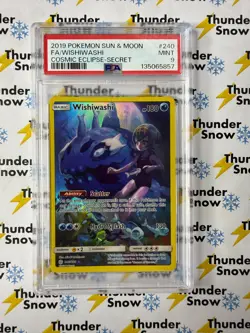 Wishiwashi #240 Cosmic Eclipse Secret 2019 Pokemon Sun & Moon PSA 9 - Image 1
