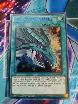 Yugioh The Eye of Timaeus DLCS-EN007 1ST ED NM BLUE ULTRA - Image 1