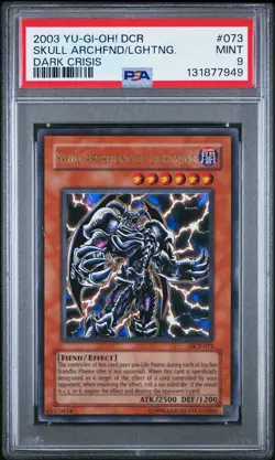 2003 Yu-Gi-Oh! Skull Archfiend Of LightningDark Crisis DCR Unlimited Ultra PSA 9 - Image 1