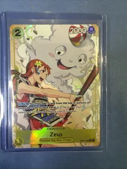 One Piece TCG Zeus Alt Art R Card OP11-106 a Fist of Divine Speed - Image 1