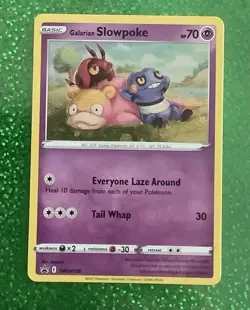 Pokemon card & code Galarian Slowpoke SWSH126 Black Star Promo Holo NM - Image 2