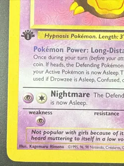 Pokemon TCG Drowzee Team Rocket 54/82 Regular 1st Edition Common Card - Image 5