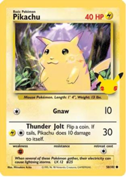 Pikachu 58/102 Pokemon Jumbo Oversized Card - LP - Image 1