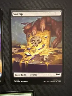 MTG Teenage Mutant Ninja Turtles Pizza Basic Land Set 5 Cards Non-Foil TMT NM - Image 4