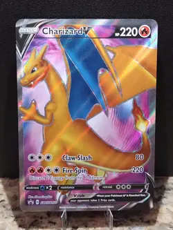 Charizard V SWSH050 Champion's Path Holo Black Star Promo Pokemon Card - Image 1