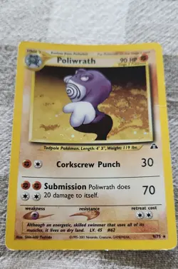Pokemon Card Poliwrath 9/75 Neo Discovery Holo - Image 1