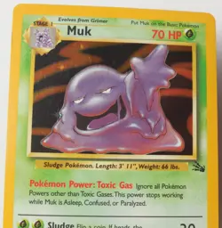 Muk 13/62 Rare Holo Fossil Set Pokemon Card LP - Image 2