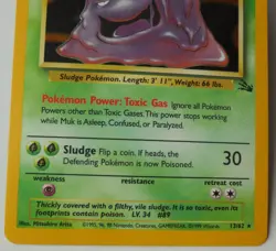 Muk 13/62 Rare Holo Fossil Set Pokemon Card LP - Image 3
