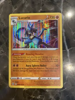 Pokemon 2022 Lucario Holo Rare Card 079/172 SWSH Brilliant Stars - Image 1