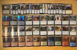 MTG Lot Of 52 Battle For Baldur’s Gate ARTIFACT and LAND Cards Including FOILS - Image 1