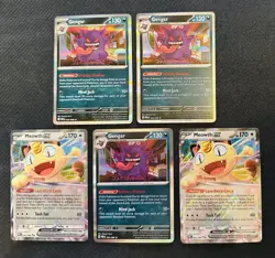 Pokemon Perfect Order Lot of 5 EX & Holo’s: Meowth & Gengar - Image 1