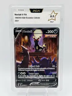 PCA 9,5 Carte Pokemon Noctali V 189/203 Alternative Evolution Celeste FR - Image 2