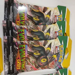 Lot of 10 Booster Packs Pokemon Sword & Shield Evolving Skies Sylveon Rayquaza + - Image 2