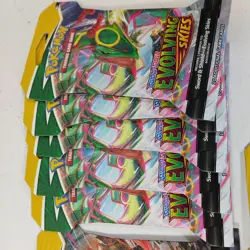 Lot of 10 Booster Packs Pokemon Sword & Shield Evolving Skies Sylveon Rayquaza + - Image 3