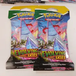 Lot of 10 Booster Packs Pokemon Sword & Shield Evolving Skies Sylveon Rayquaza + - Image 5