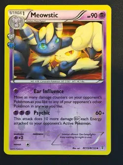 POKEMON CARD Meowstic Generations Radiant Collection RC15/RC32 Holo Near Mint - Image 1