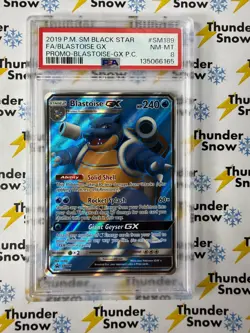 Blastoise gx #SM189 Promo Black Star 2019 Pokemon Sun & Moon PSA 8 - Image 1