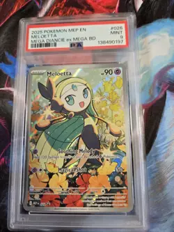 Pokemon Meloetta Me: Mega Evolution Promo Illustration Rare Holo PSA 9 026 EN - Image 1
