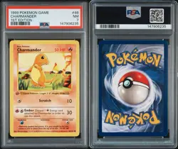 1999 Pokemon Base Set 1st Edition Charmander #46 PSA 7 NM - Image 2