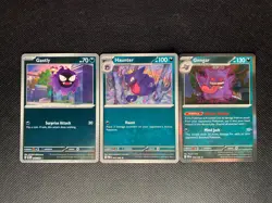 Pokemon Perfect Order Set Gastly 48 (C/RH), Haunter 49(C), Gengar 50 (R/H) - Image 1