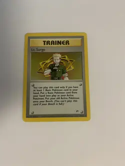 Lt. Surge 17/132 - Gym Heroes Unlimited - Holo Rare Trainer - WOTC Pokemon NM - Image 1