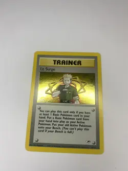 Lt. Surge 17/132 - Gym Heroes Unlimited - Holo Rare Trainer - WOTC Pokemon NM - Image 2