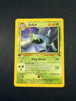 1999 Pokemon Fossil Golbat 1st Edition #34/62 - Image 1
