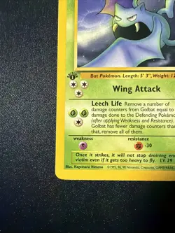 1999 Pokemon Fossil Golbat 1st Edition #34/62 - Image 5