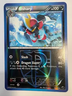 Pokemon TCG BW Plasma Freeze Bisharp 73/116 Rare Reverse Holo - Image 1