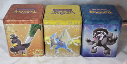 Lot of 3 Pokemon TCG Stacking Tins EMPTY Cubone Obstagoon Meganium 2022 - Image 3