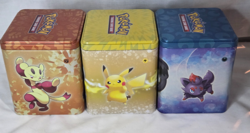 Lot of 3 Pokemon TCG Stacking Tins EMPTY Cubone Obstagoon Meganium 2022 - Image 4