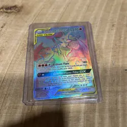 Charizard & Braixen Tag Team GX 251/236 Rainbow Holo Secret Rare Pokemon - Image 1
