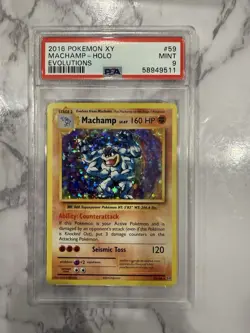 2016 Pokemon XY Evolutions Machamp Holo #59 PSA 9 59/108 - Image 1