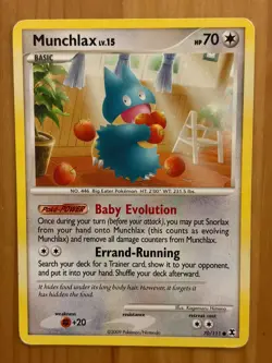 Munchlax 70/111 Regular Common MP - Rising Rivals 2009 - Pokemon TCG - Image 1