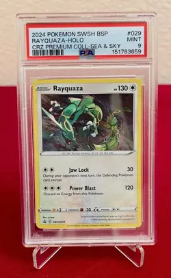 Pokemon TCG Rayquaza #SWSH029 - Pokemon Black Star Promo - PSA MINT 9 #SWSH029 - Image 1