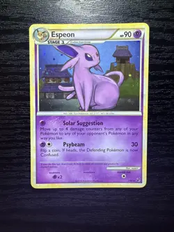 Pokemon TCG Espeon Undaunted 2/90 Holo Rare LP - Image 1
