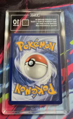 2025 POKEMON DESTINED RIVALS 229/182 TEAM ROCKET'S MOLTRES EX SIR TAG 10 - Image 4