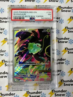 Bulbasaur #133 Enhanced Box Topper 2025 Pokemon Mega Evolutions PSA 7 143100322 - Image 1