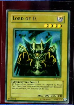 Lord of D. Max Faded Misprint Error LP/Pl SDK-041 Super Rare Yugioh - Image 1