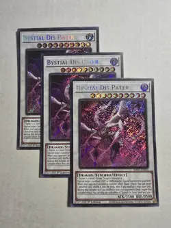 Yugioh! 3x Bystial Dis Pater RA05-EN041 Secret Rare 1st Ed NM - Image 1