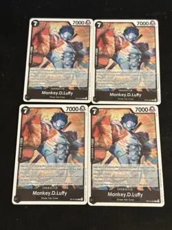 4X Monkey.D.Luffy OP15-092 Playset One Piece TCG Adventure on Kami's Island - Image 1