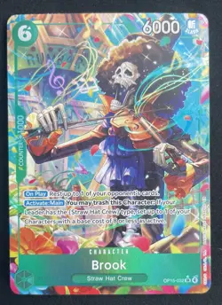 One Piece CCG - Brook Alt Art OP15-032SR* Adventure On Kamis Island - Image 1