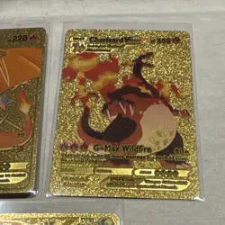 Set of 5 Pokemon Charizard Gold Foil Fan Art NM - Excellent Condition - Image 4