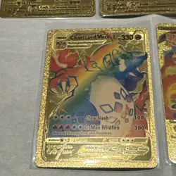 Set of 5 Pokemon Charizard Gold Foil Fan Art NM - Excellent Condition - Image 5