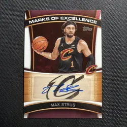 2025-26 Topps Flagship MAX STRUS Marks of Excellence Auto #MEMS Cavaliers - Image 1