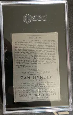 1911 T68 Men Of History Pan Handle Scrap Silver Back King George III SGC 2.5 - Image 2
